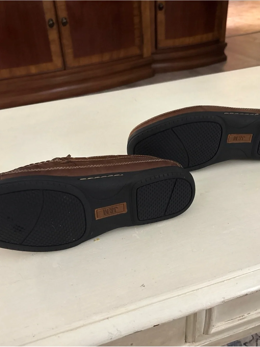 Brown Leather Tassel Loafers - Classic Men’s Driving Shoes 9.5 - Picture 4 of 5
